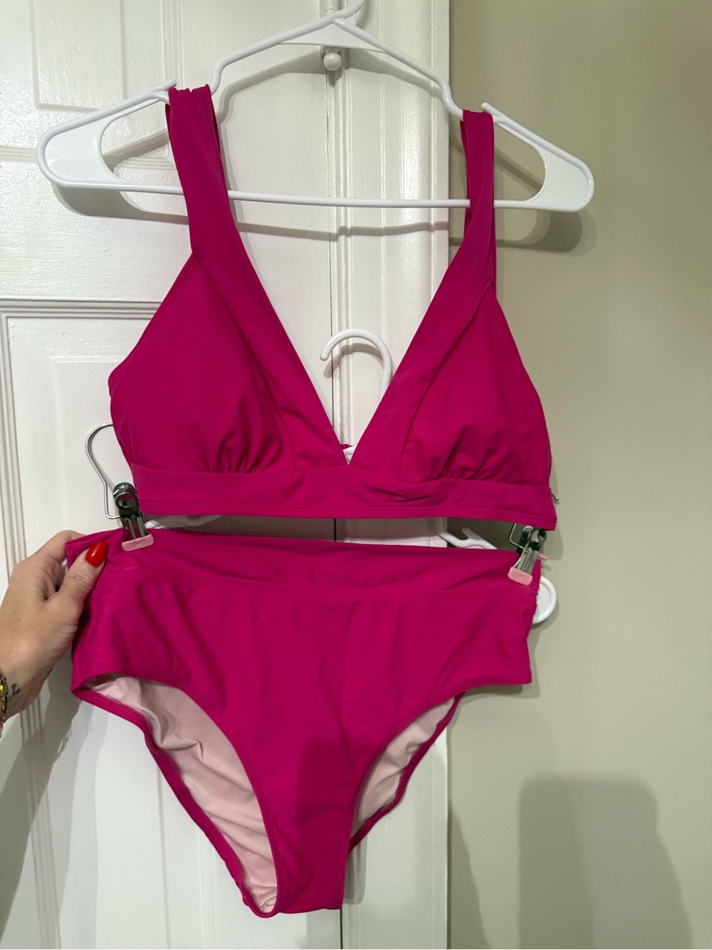 Hot Pink Two-Piece Bikini Set